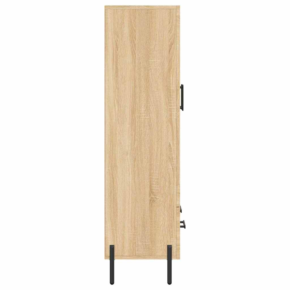 vidaXL 2 Glass Door Single Drawer Sonoma Oak Highboard Image 7