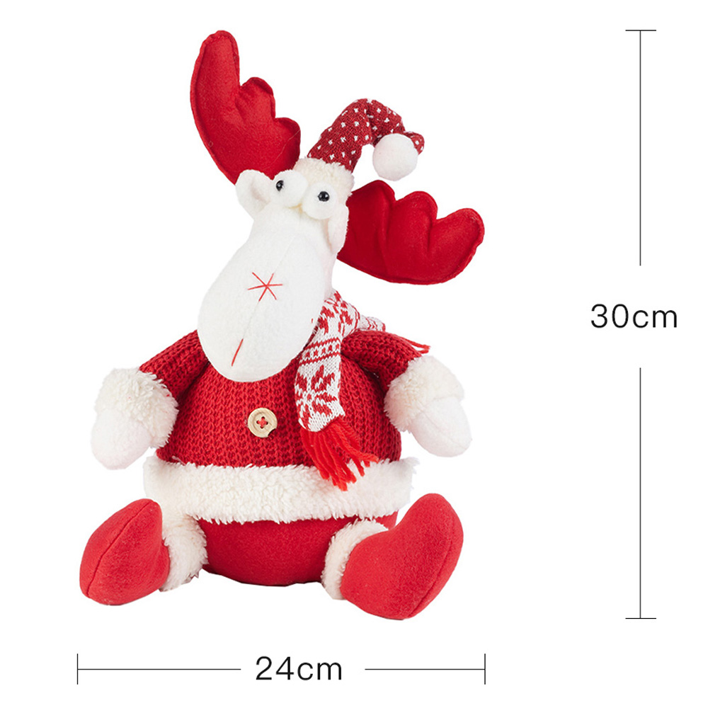 Living and Home Red and White Plush Reindeer Christmas Toy Image 7
