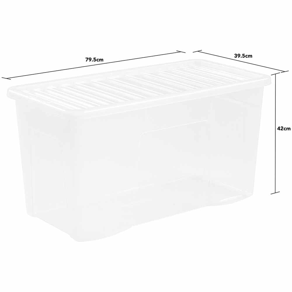 Wham 110L Crystal Storage Box and Lid 3 Pack Image 7