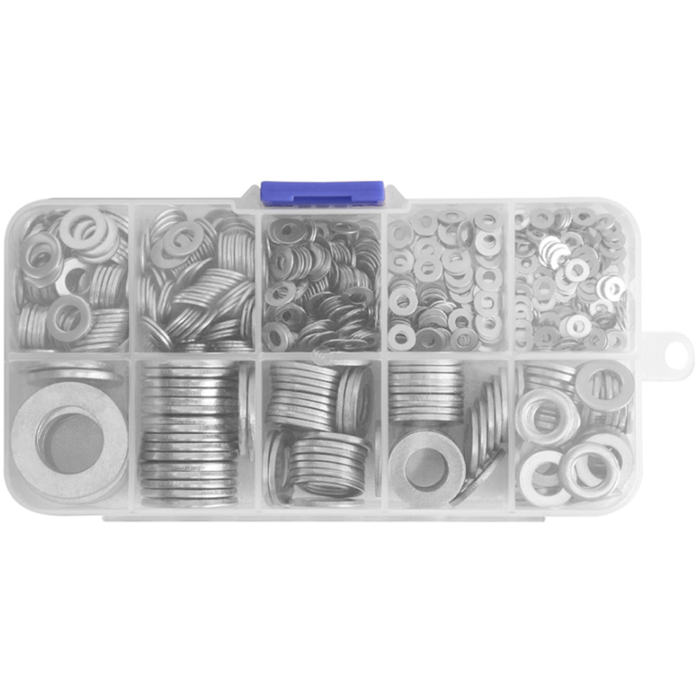 Living and Home 900 Piece 304 Stainless Steel Flat Washers Set Image 1
