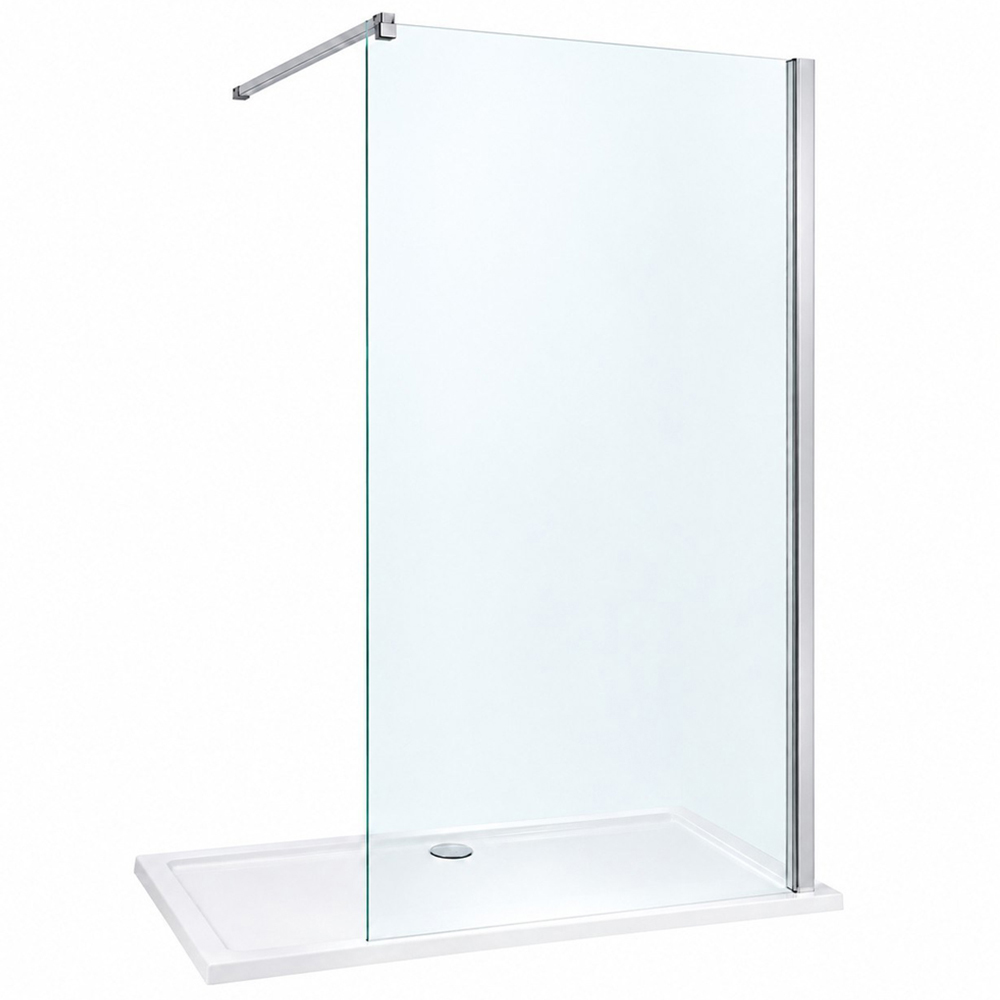 Stech Homes Walk-in Shower Screen with Shower Tray 900 x 1900mm Image 1