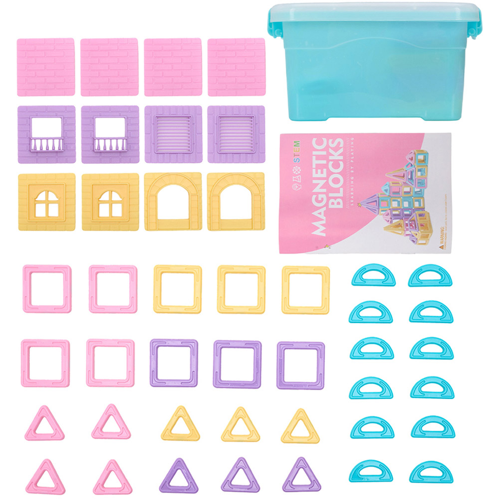 H&O Direct 46 Piece Magnetic Building Blocks Set Image 2