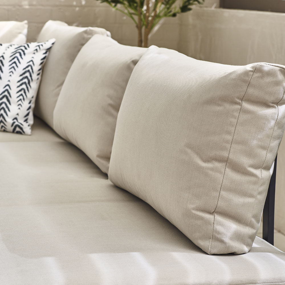 Furniturebox Cancun Grey Metal 2 Seater Outdoor Lounge Set Image 2