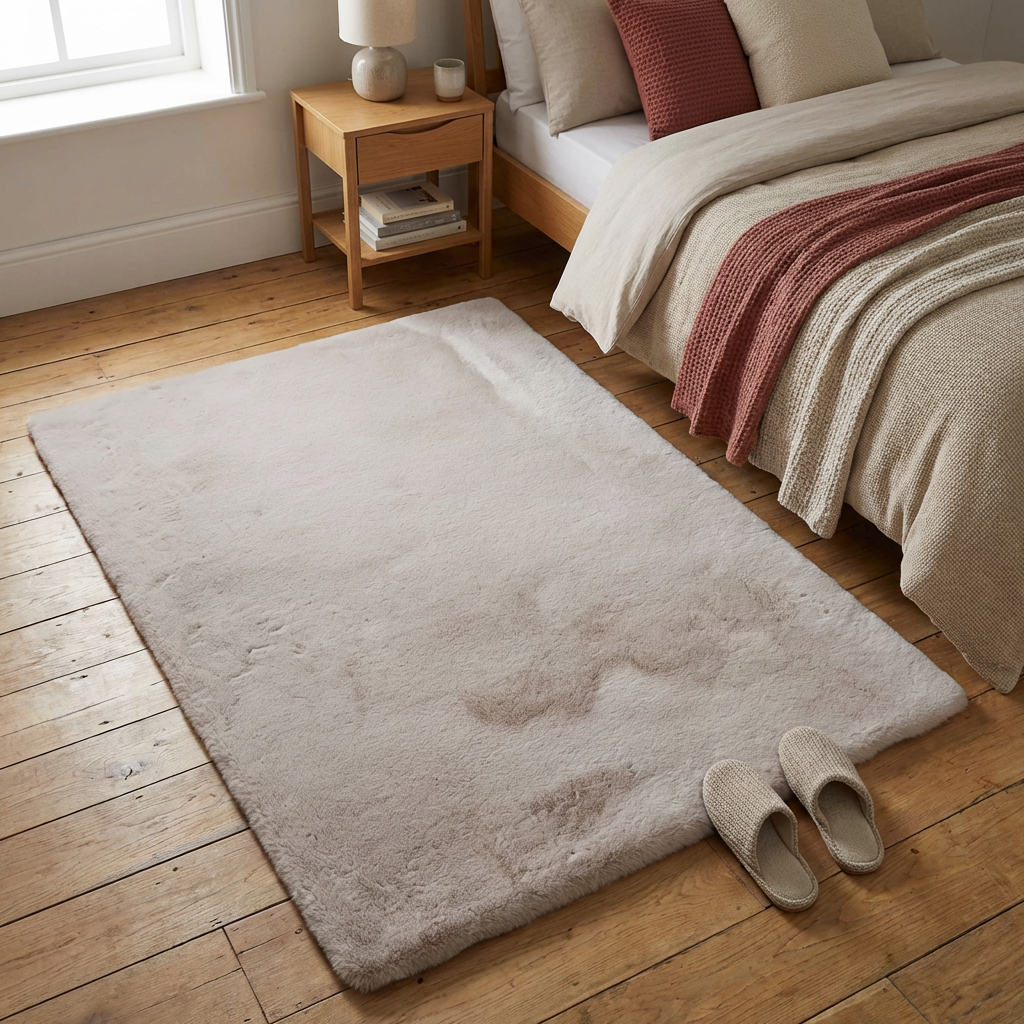 Mink Faux Rabbit Fur Rug 150 x 100cm Image 7