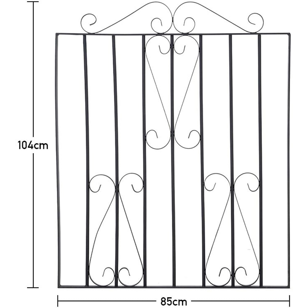 Living and Home 3ft Black Modern Arched Top Metal Outdoor Garden Swing Gate 104 x 85cm Image 9