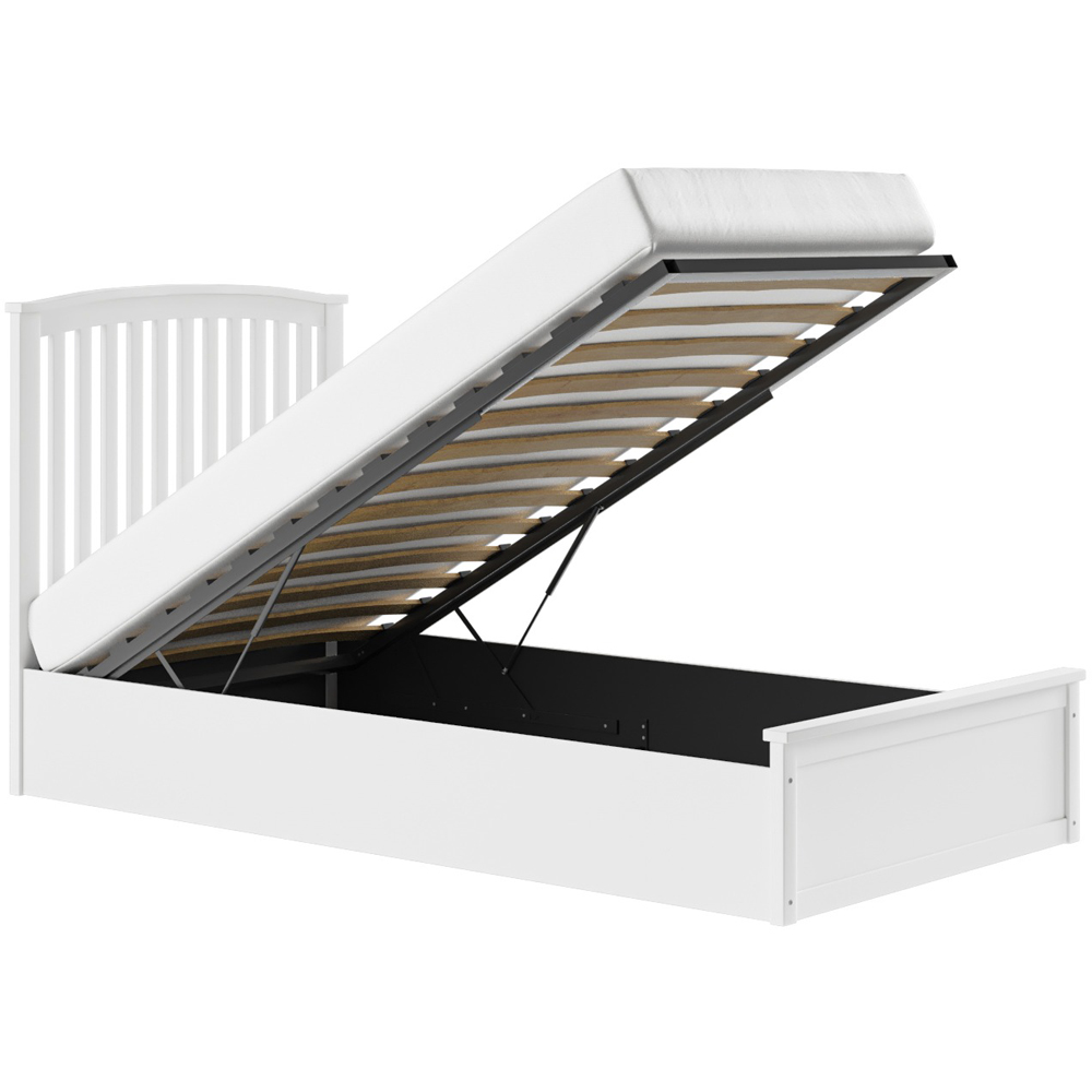 Flair Wharfedale Single White Wooden Ottoman Bed Image 3