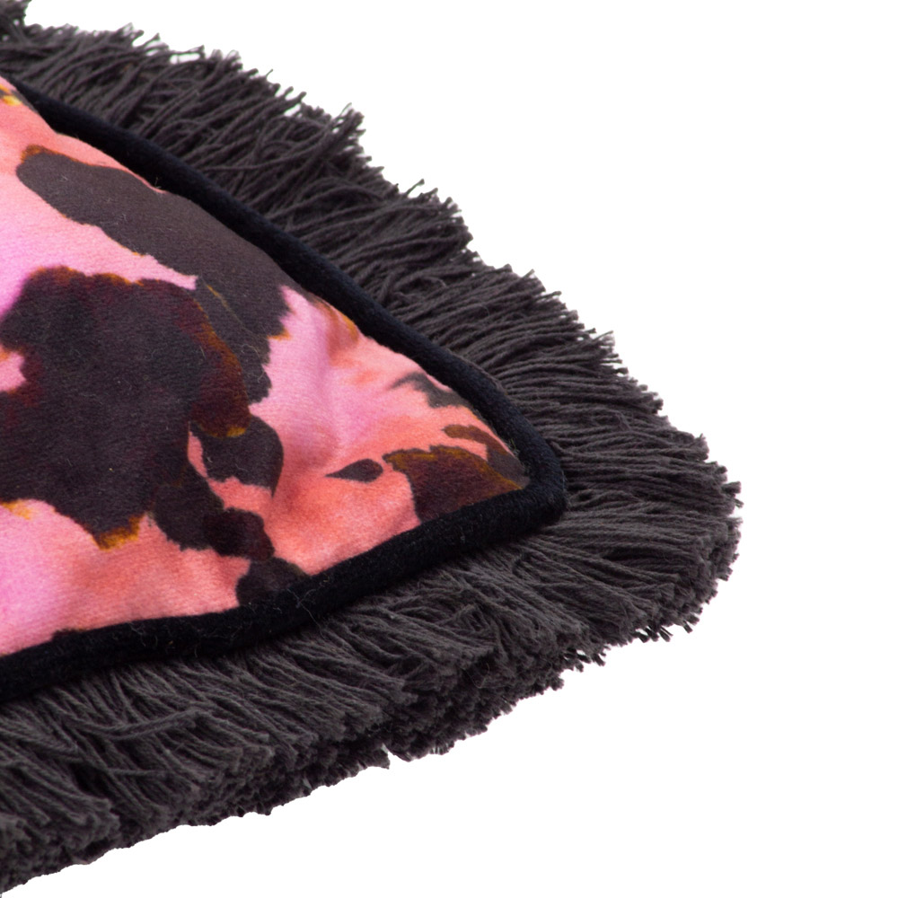 Paoletti Colette Multicolour Satin Fringed Cushion Image 5