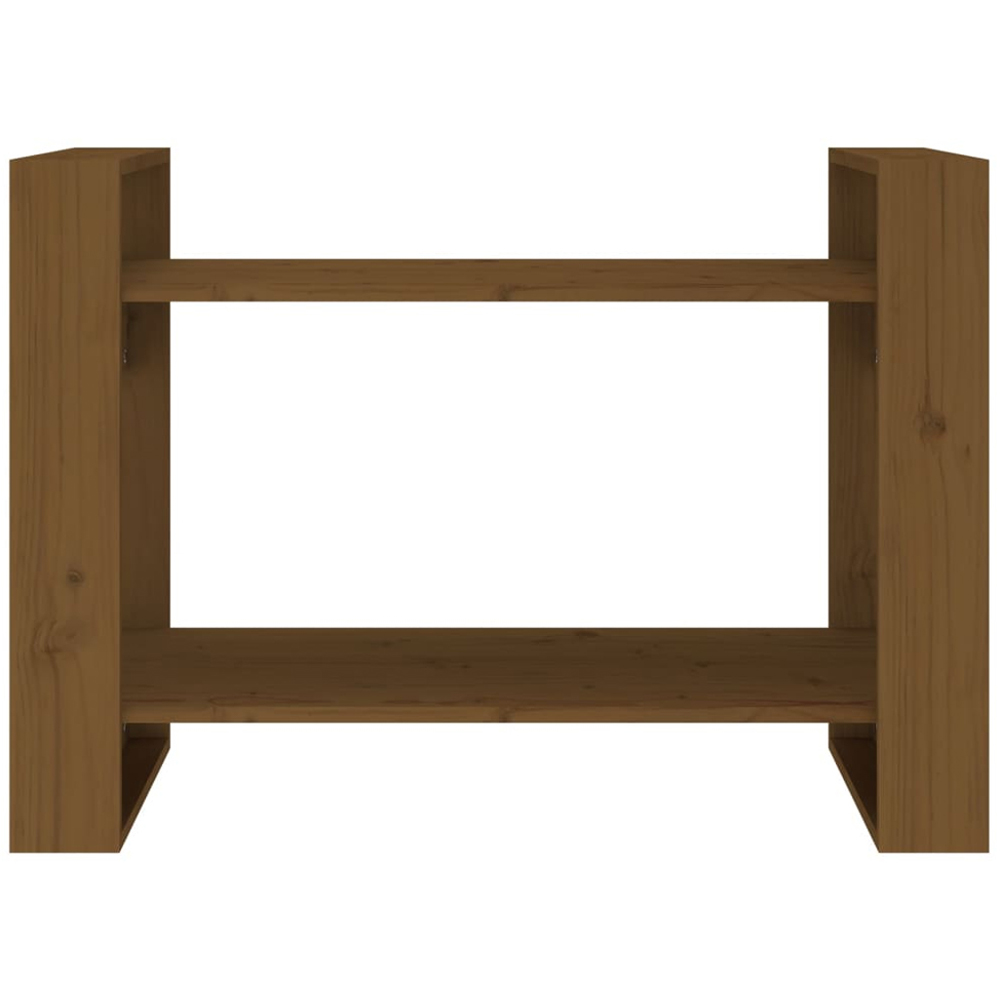 vidaXL 2 Shelf Honey Brown Bookcase Image 5