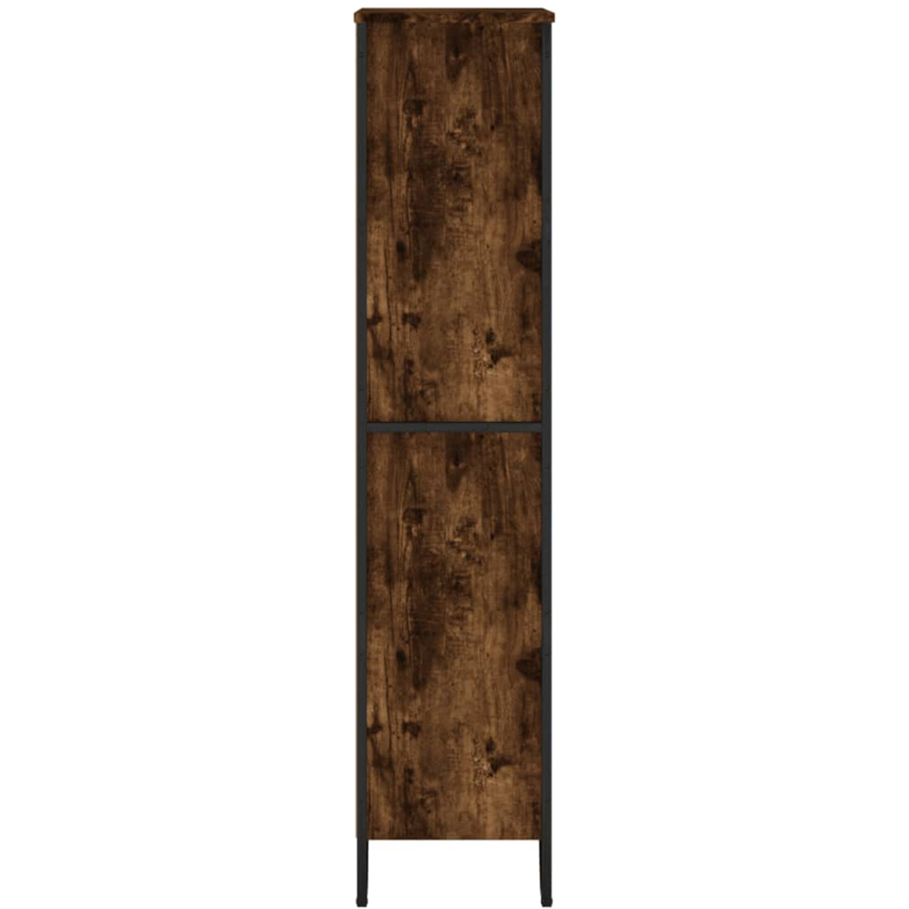 vidaXL 4 Shelf Smoked Oak Bookcase Image 5