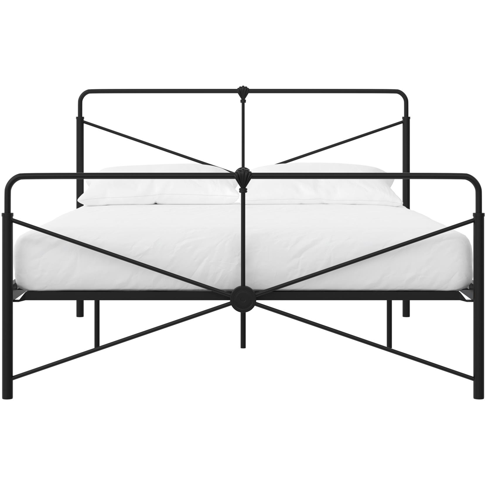 Dorel Leopold King Size Black Metal Bed Frame Image 8