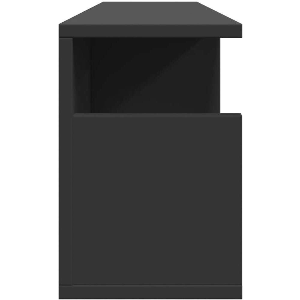 vidaXL 3 Open Shelf Black Wall Cabinet Image 4