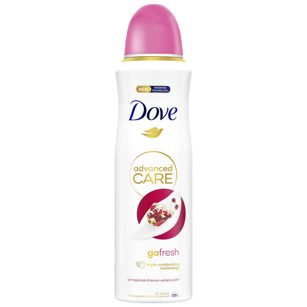 Dove Advanced Care Go Fresh Pomegranate and Lemon Verbena Anti-Perspirant Deodorant Spray 200ml Image 1