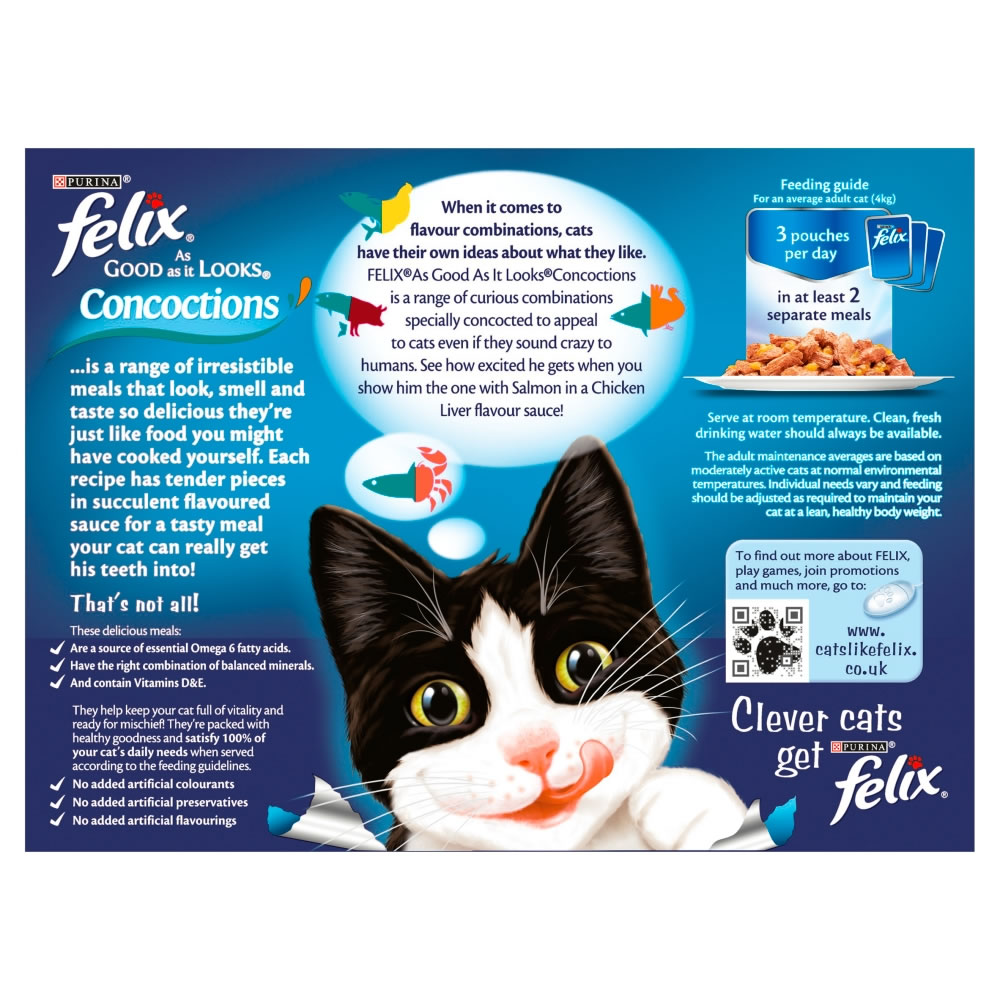 Felix As Good As It Looks Cat Food Concoction Ocean Mix 12 x 100g Wilko
