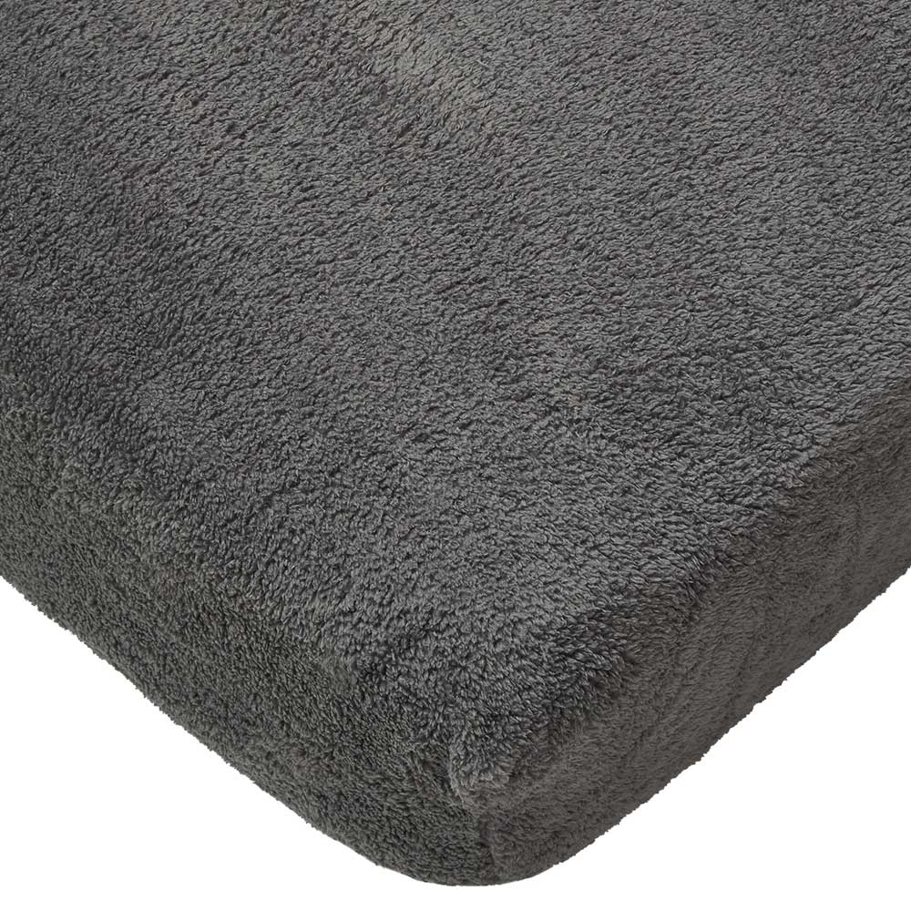 Wilko Double Charcoal Soft Teddy Fitted Sheet Image 2