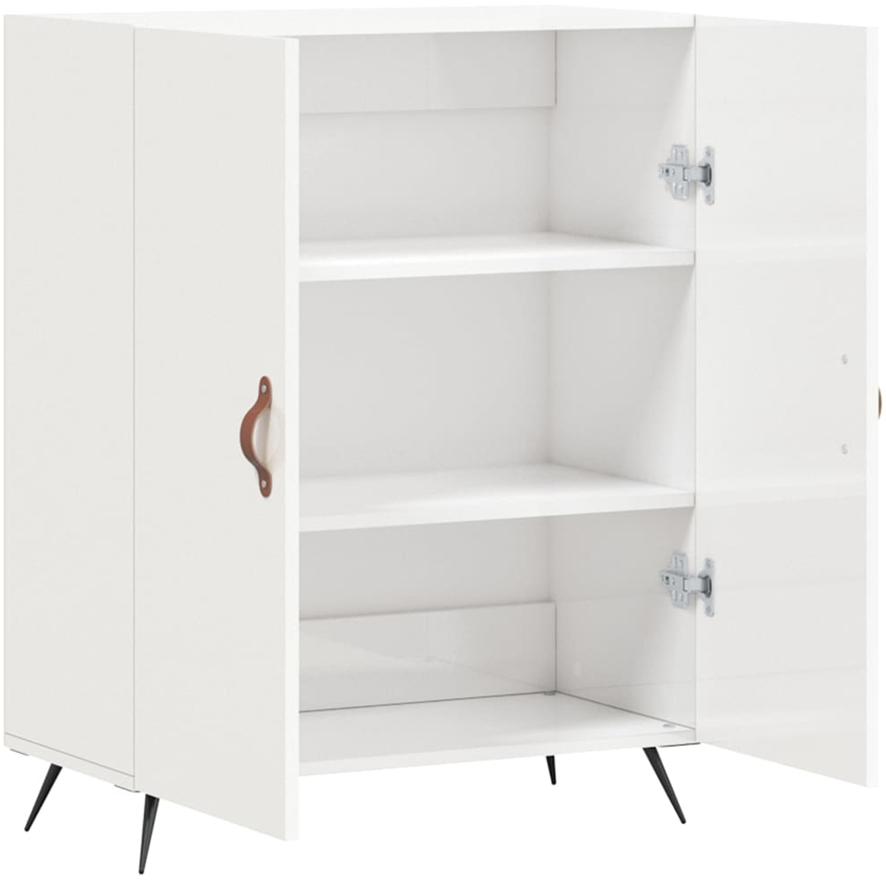vidaXL 2 Door High Gloss White Sideboard Image 6