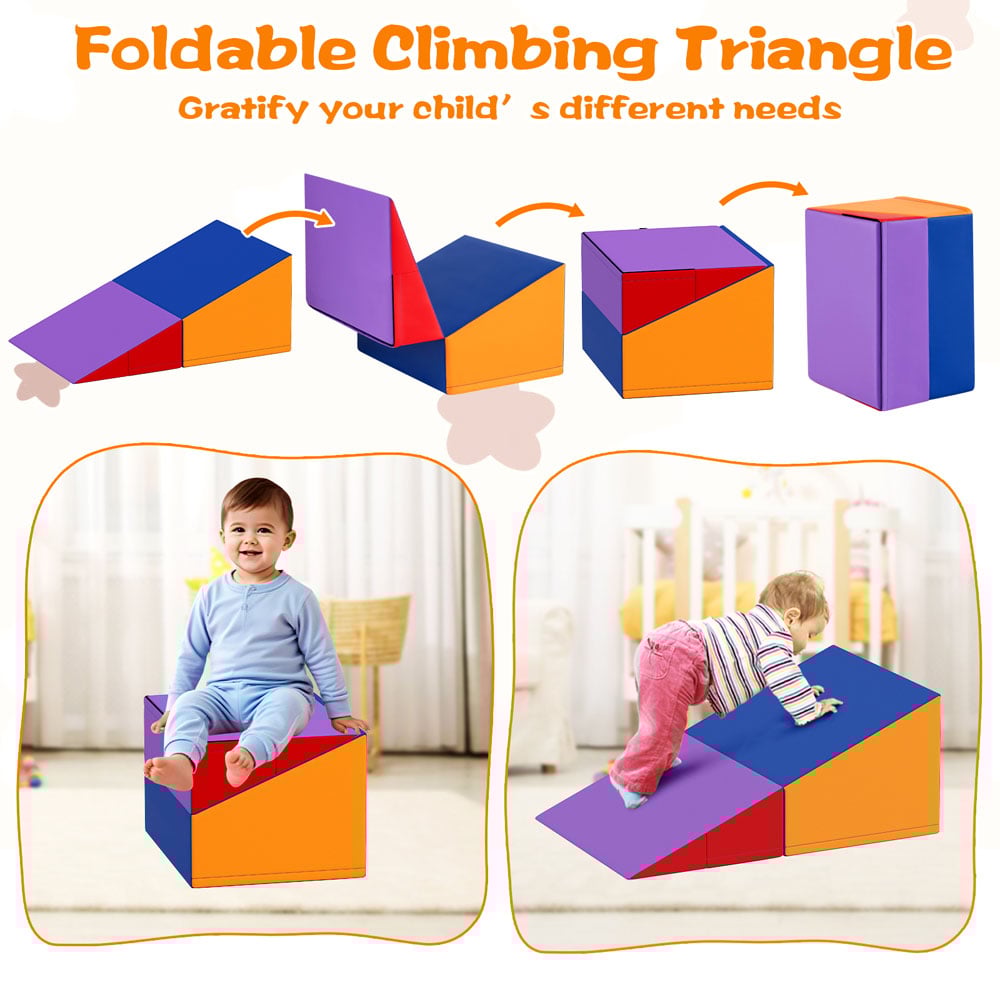 Costway Colourful Foam Climbing Indoor Block Set 7 Piece Image 6