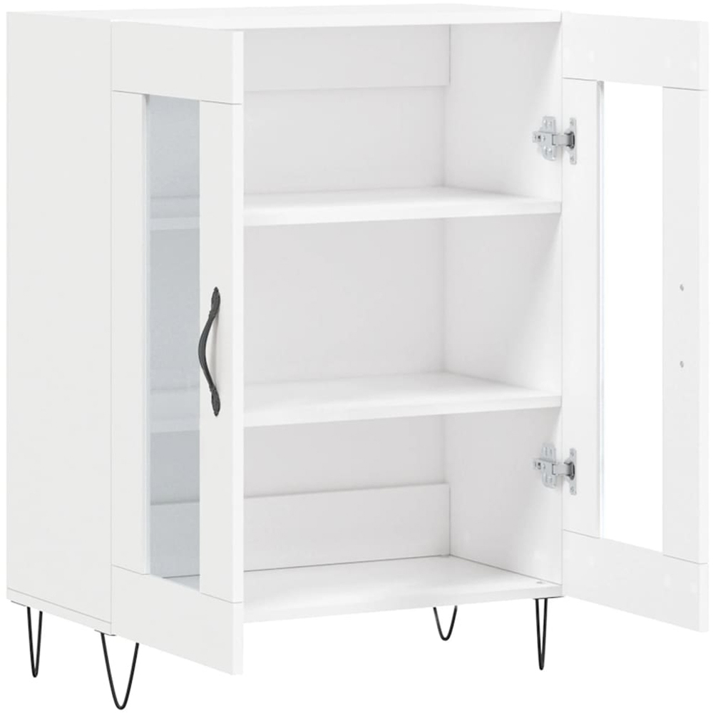vidaXL 2 Glass Door White Sideboard Image 6