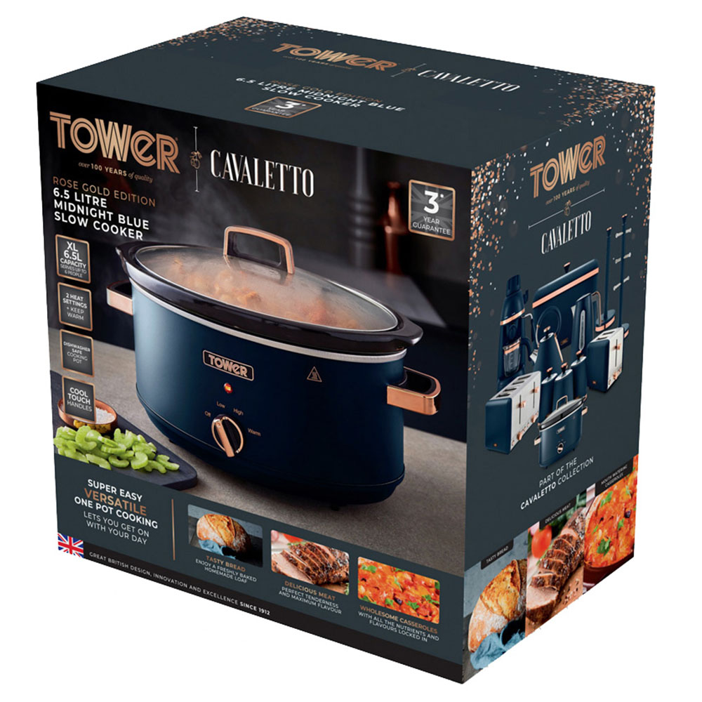 Tower Cavaletto Blue 6.5L Slow Cooker Image 3