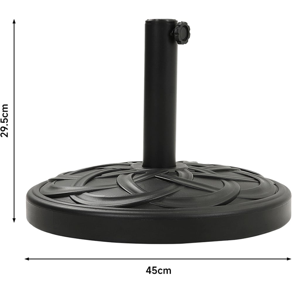 Living and Home Light Grey 3 Tier Crank and Tilt Parasol with Weave Cement Base 3m Image 8