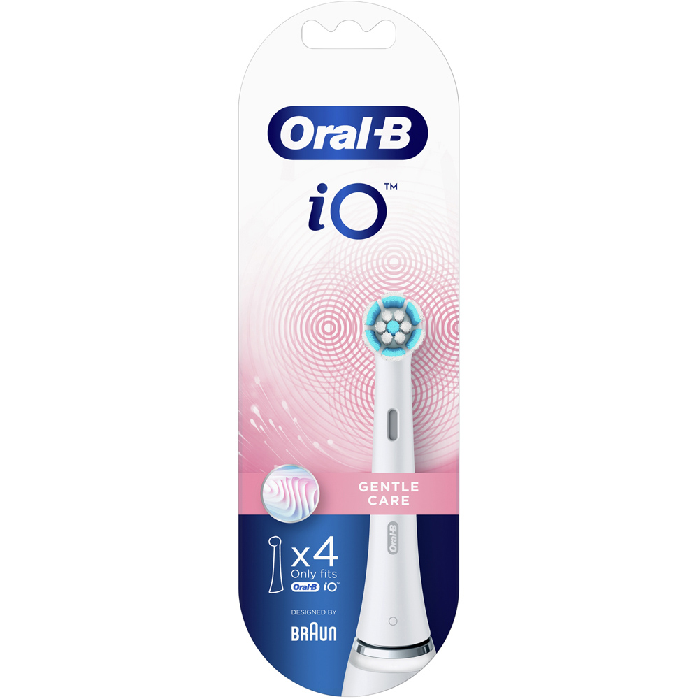 Oral-B iO Gentle Clean Black Toothbrush Head 4 Pack Image 1