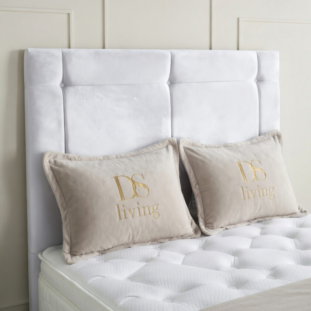 DS Living Kingsley Super King Size White Plush Divan Bed Image 2