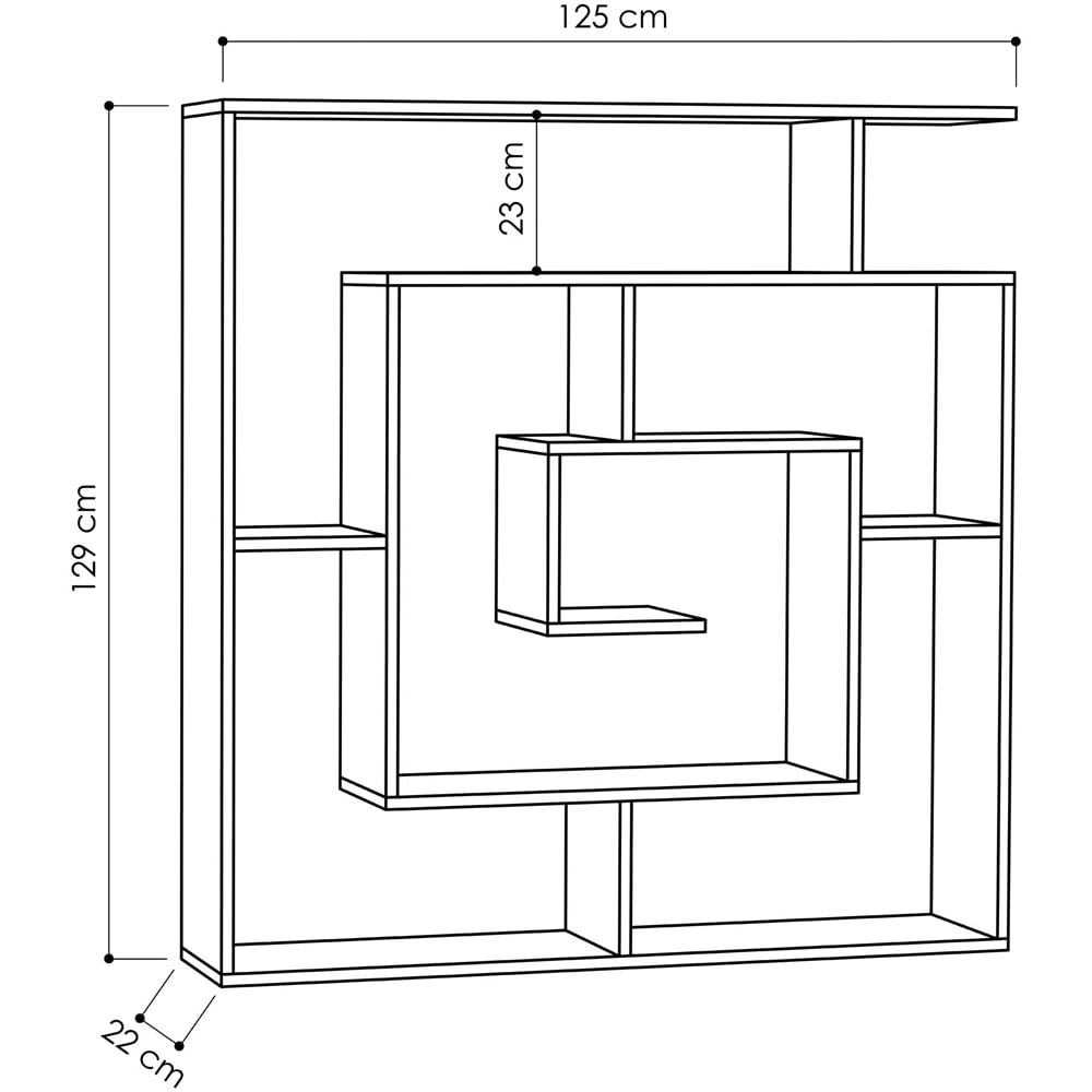 Labirent White Bookcase Room Separator 129cm Image 5