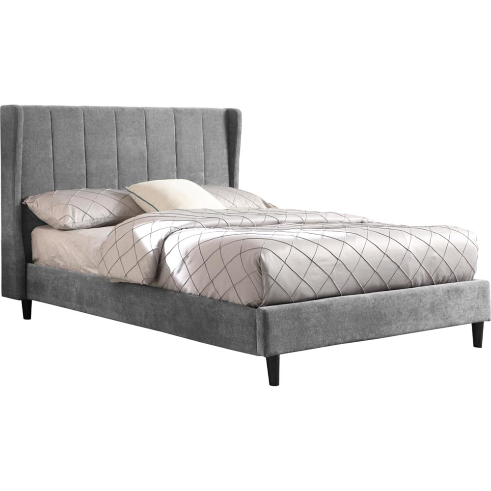 Seconique King Size Amelia Dark Grey Velvet Bed Frame Image 2