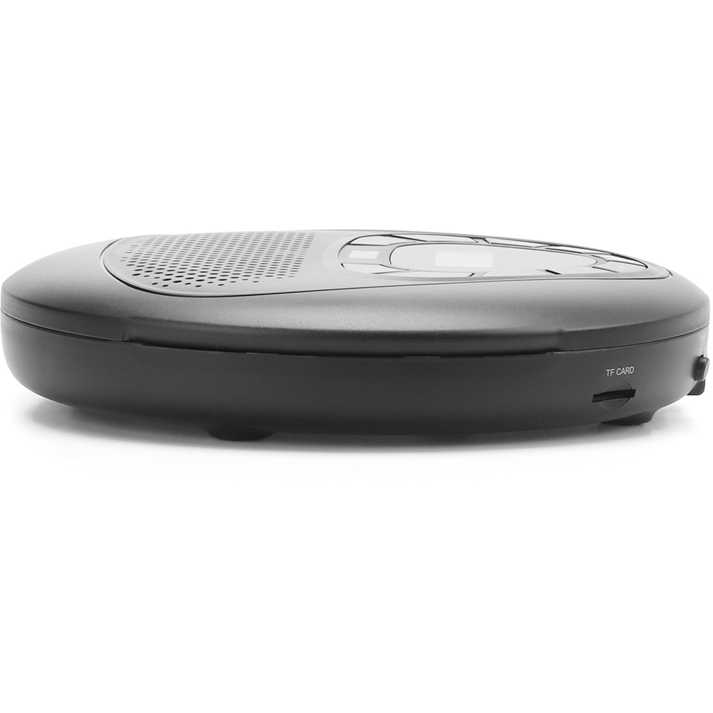 August SE10 Black Rechargeable Dual Stereo Speaker Portable CD Player with Earphones Image 3