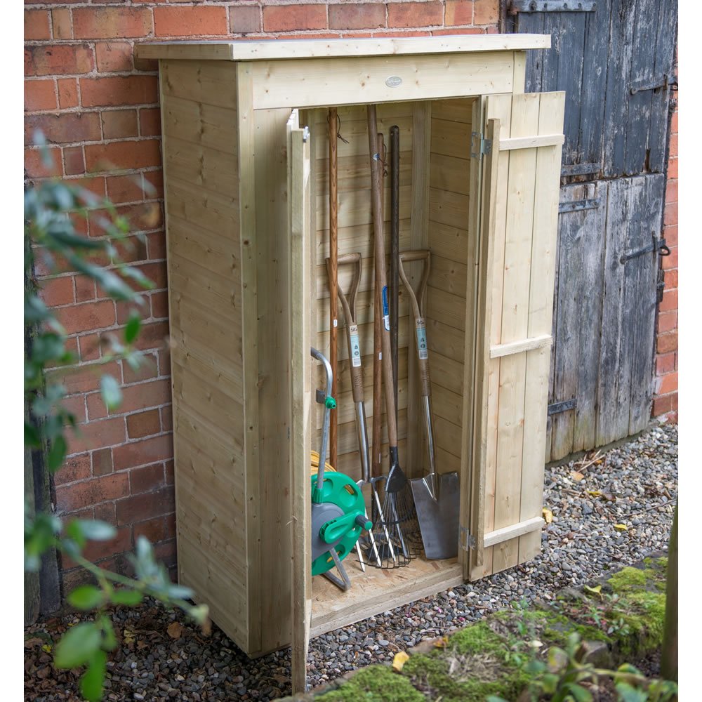 Forest Garden 4.3 x 3.5ft Double Door Pressure Treated Shiplap Tall Shed Image 6