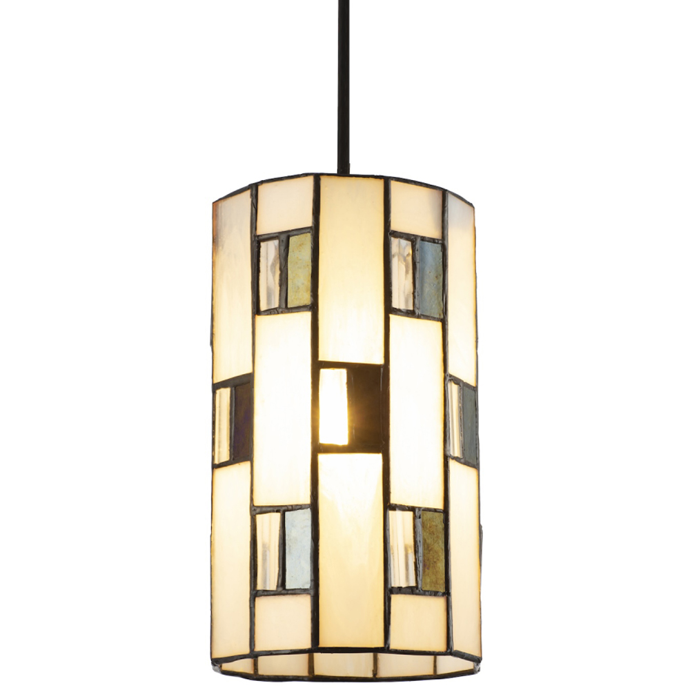 Happy Homewares Opal White Tiffany Glass Pendant Shade Image 6