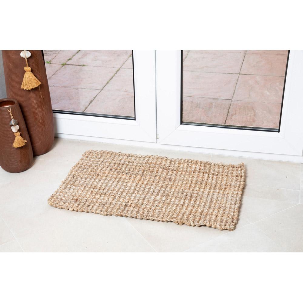 Whitefield Natural Handwoven Jute Boucle Doormat 45 x 75cm Image 4