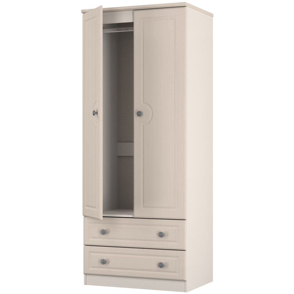 Crowndale Pembroke 2 Door 2 Drawer Kashmir Ash Wardrobe Ready Assembled Image 4