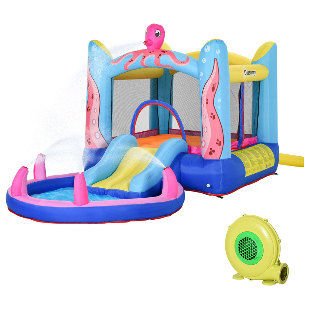 Outsunny Kids Slide Bouncy Castle Image 1