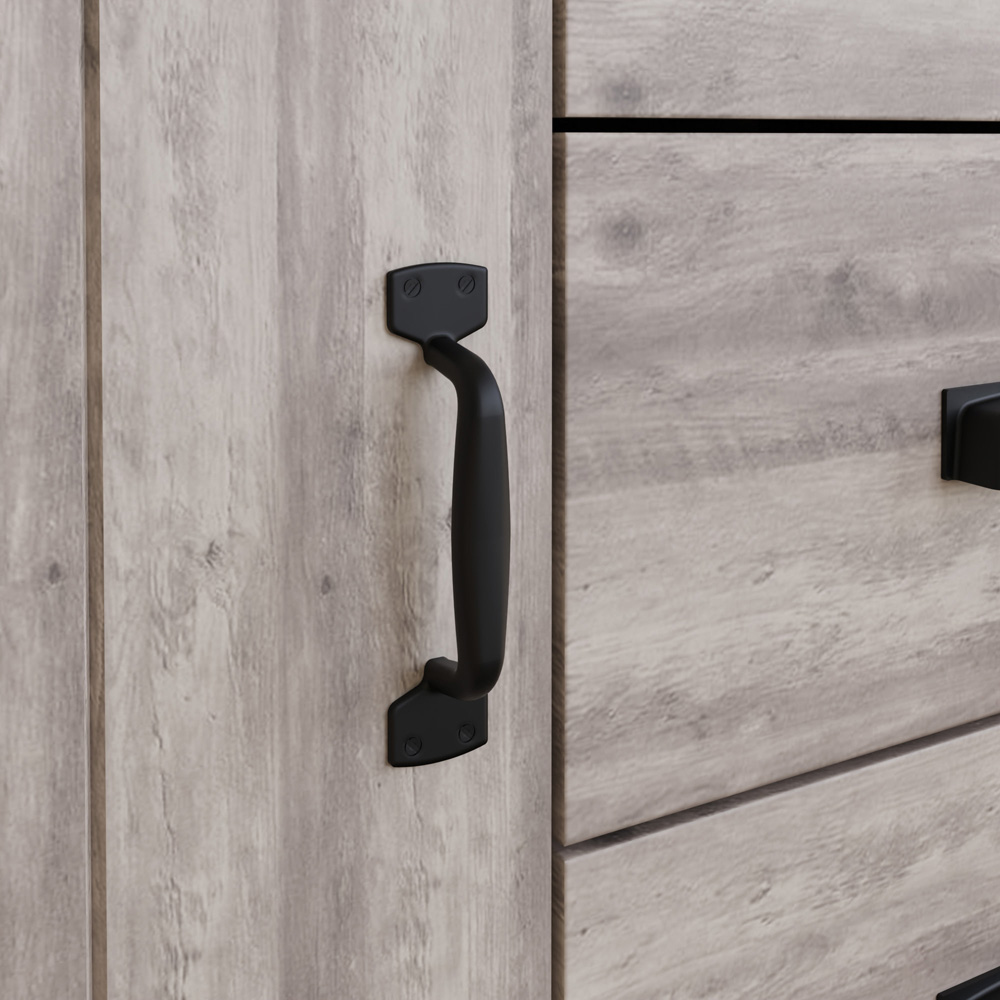 GFW Boston Single Door 3 Drawer Grey Sideboard Image 5