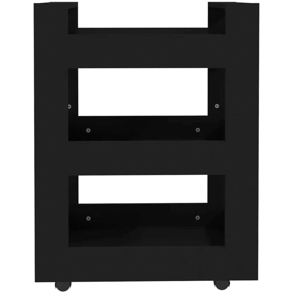 vidaXL 3 Shelf Black Kitchen Trolley Image 5
