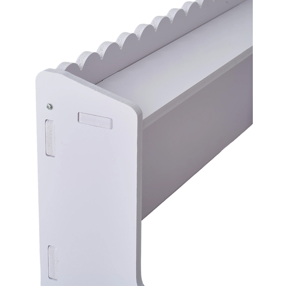 Living and Home 2 Shelf White Desktop Storage Shelf with Raised Base Image 3