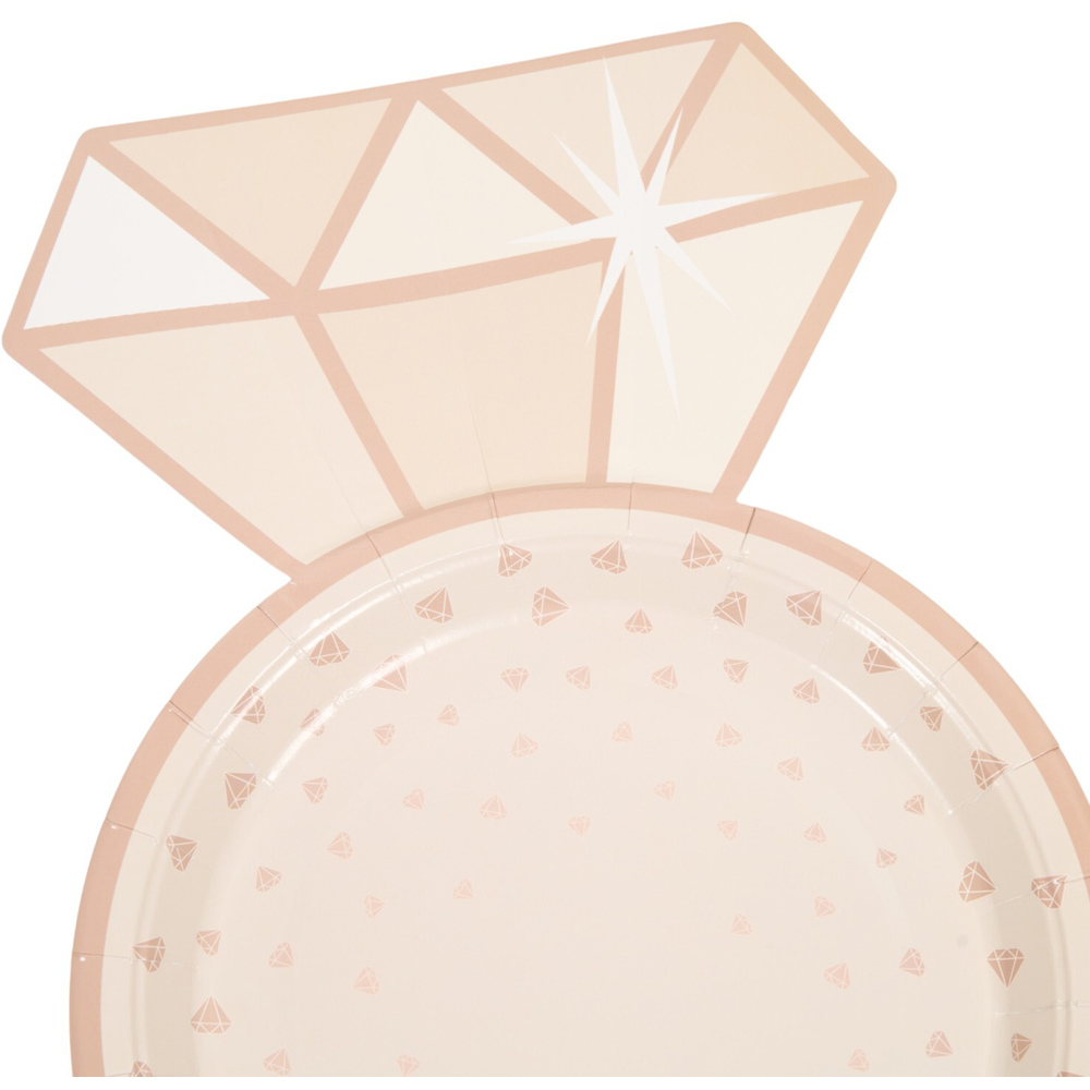 Pack of 10 Glitz Paper Plates Neutral Image 5