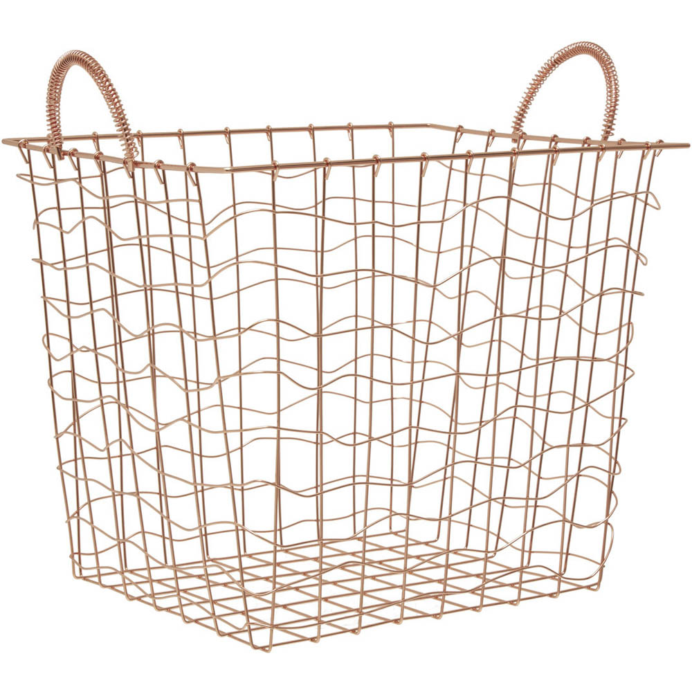 Premier Housewares Vertex Copper Plated Basket Image 2