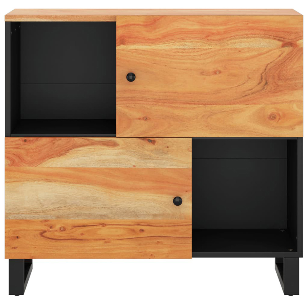 vidaXL 2 Door 2 Shelf Brown Acacia Wood Sideboard Image 3