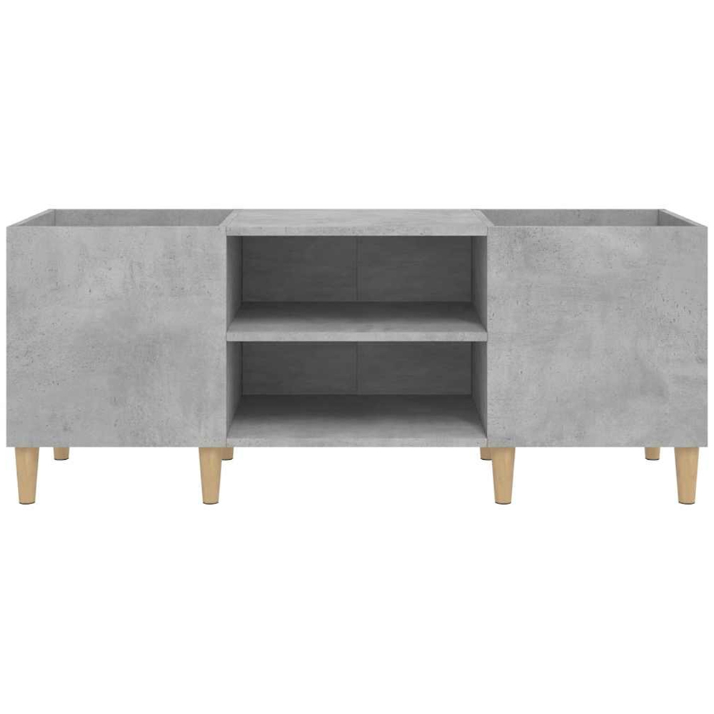 vidaXL 2 Shelf Concrete Grey Record Cabinet Image 5