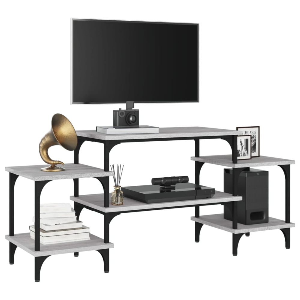 vidaXL 5 Shelf Grey Sonoma TV Cabinet Image 4
