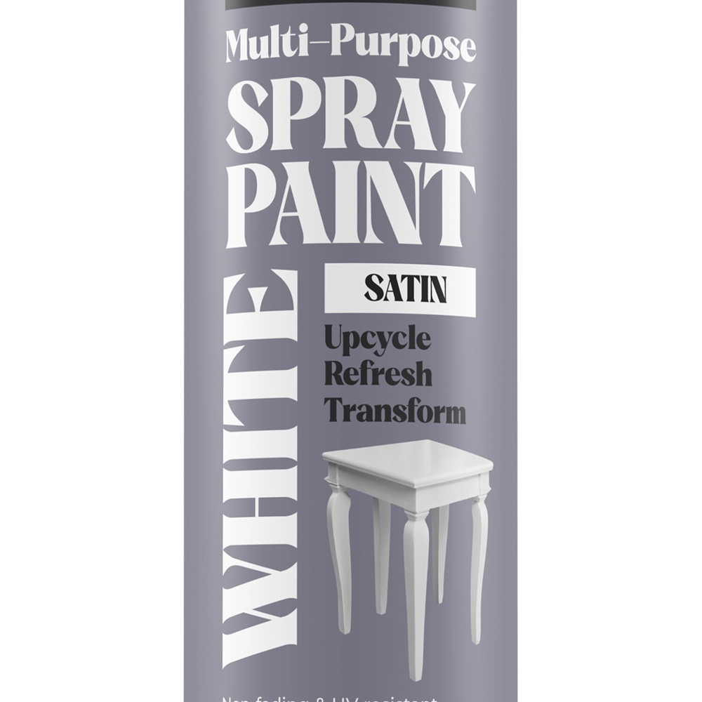 Simply Multipurpose Satin Spray Paint White Image 2
