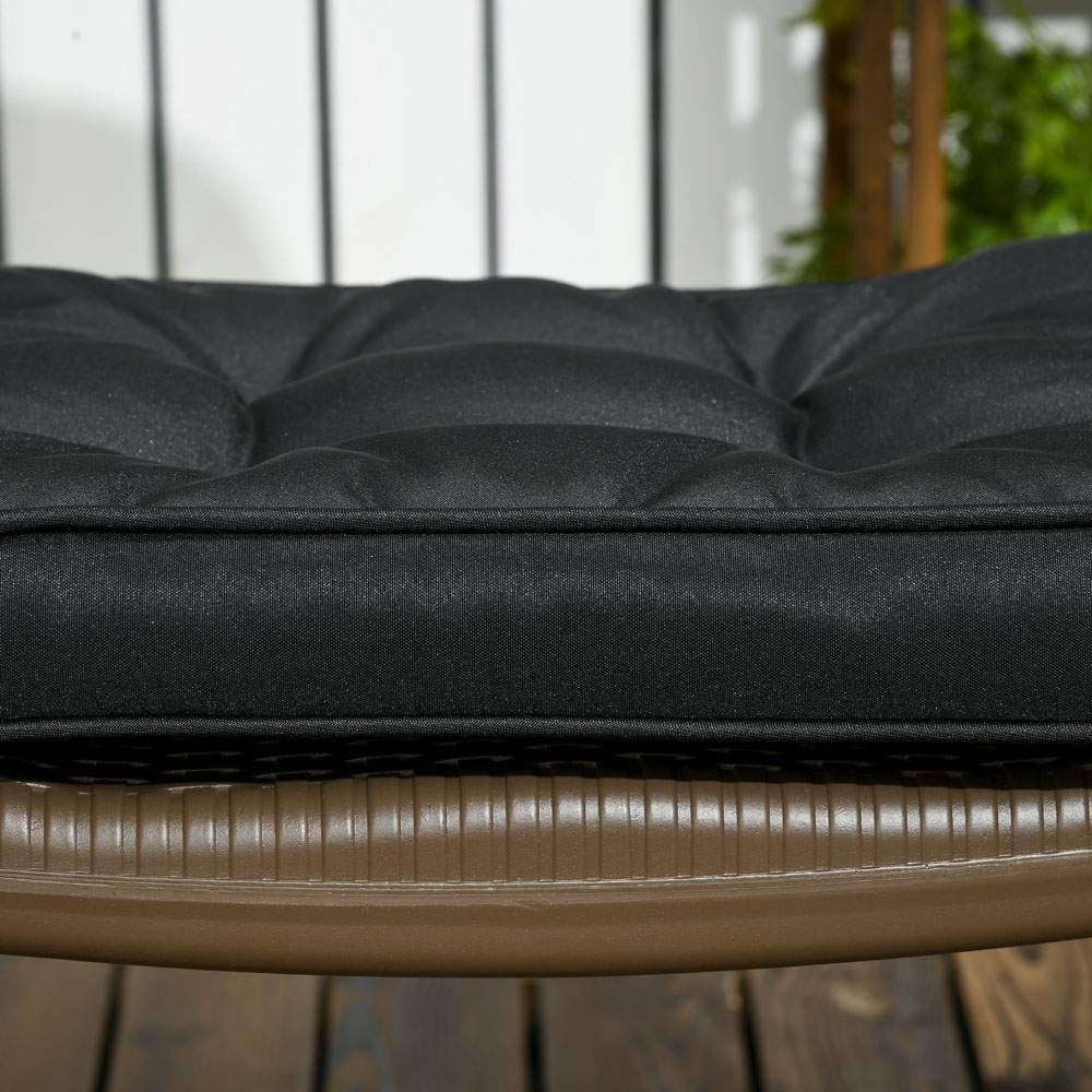 Outsunny Black Garden Seat Cushion 42 x 42cm Image 3