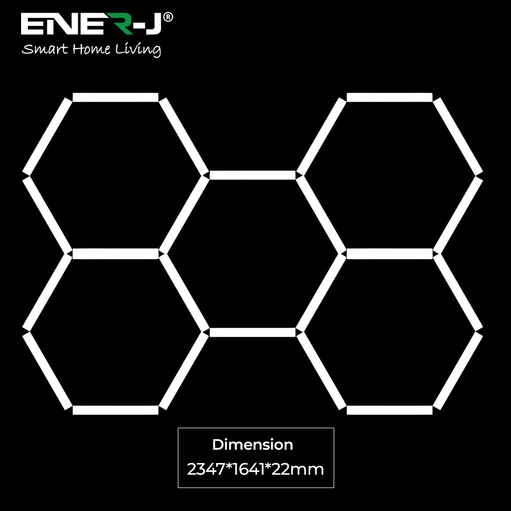 Ener-J 5 Hexagon Colour Changing Car Showroom Ceiling Light with Remote Image 9