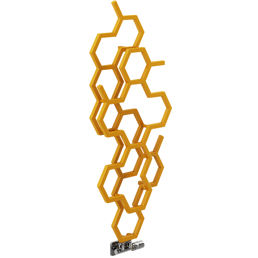 Terma Hex 1180 BTU Mustard Radiator 1220 x 486mm Image 1