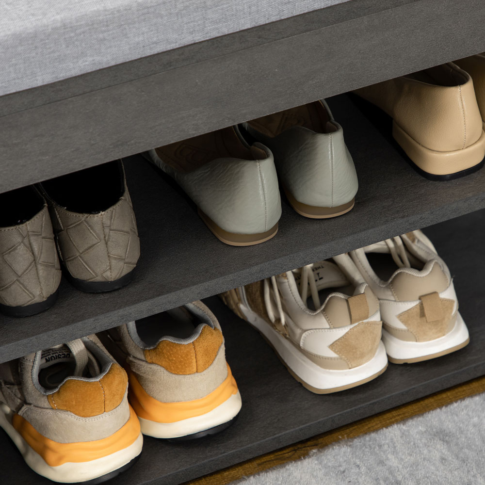 Portland Grey Shoe Cabinet Image 3