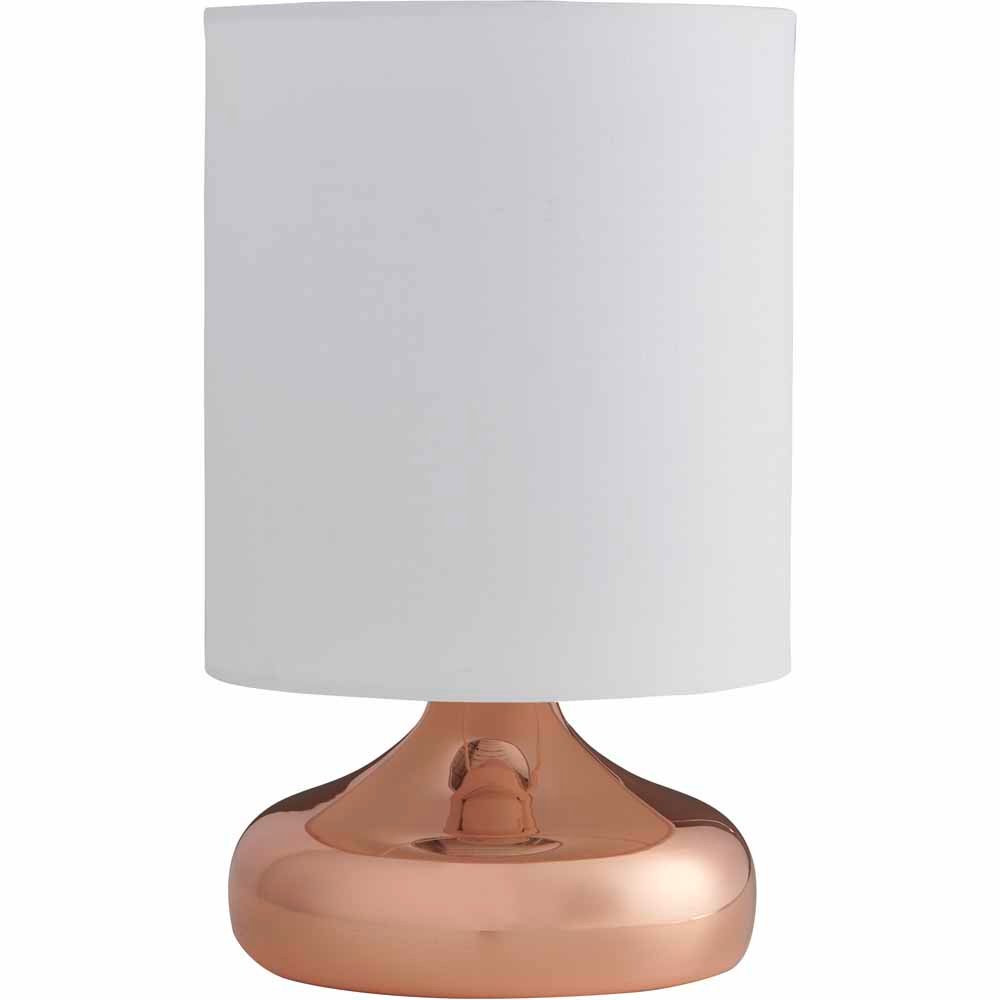 Wilko Copperl Squat Pad Table Lamp Image 1