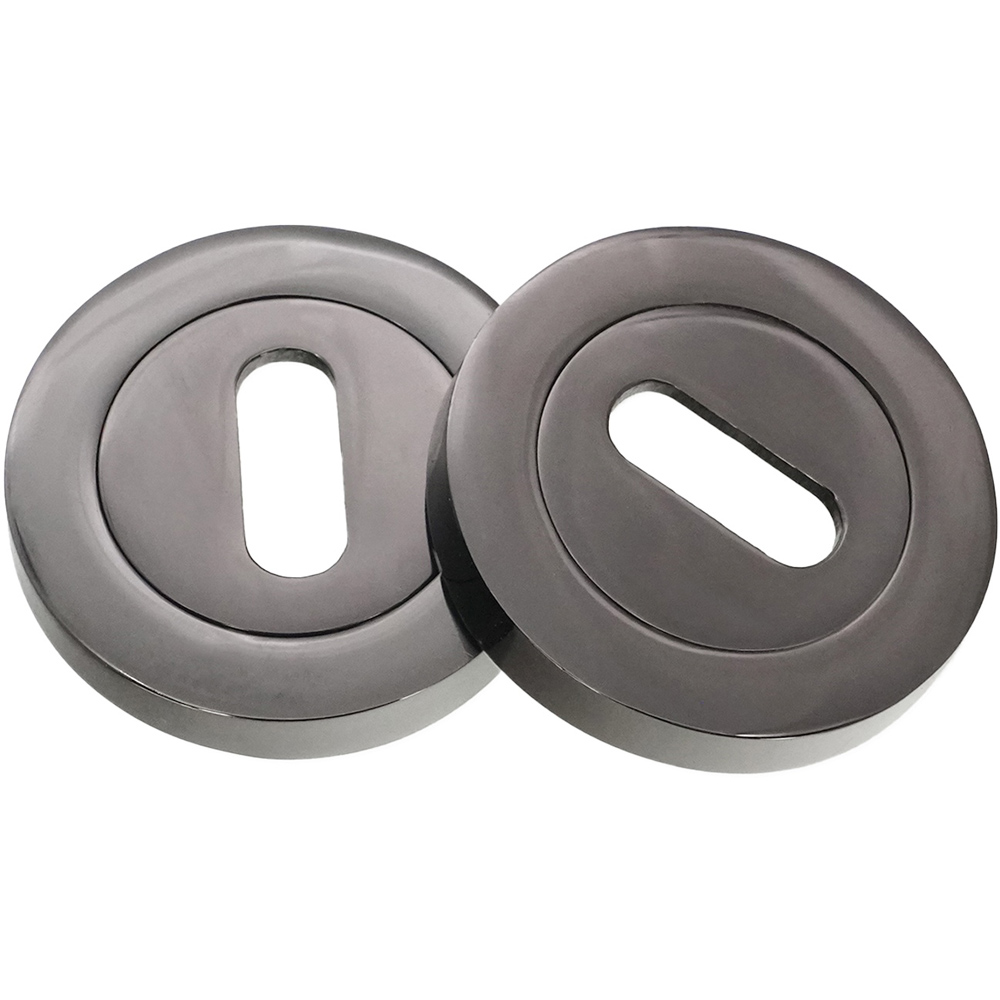 Spira Brass Black Nickel Oval Standard Escutcheon 2 Pack Image 3