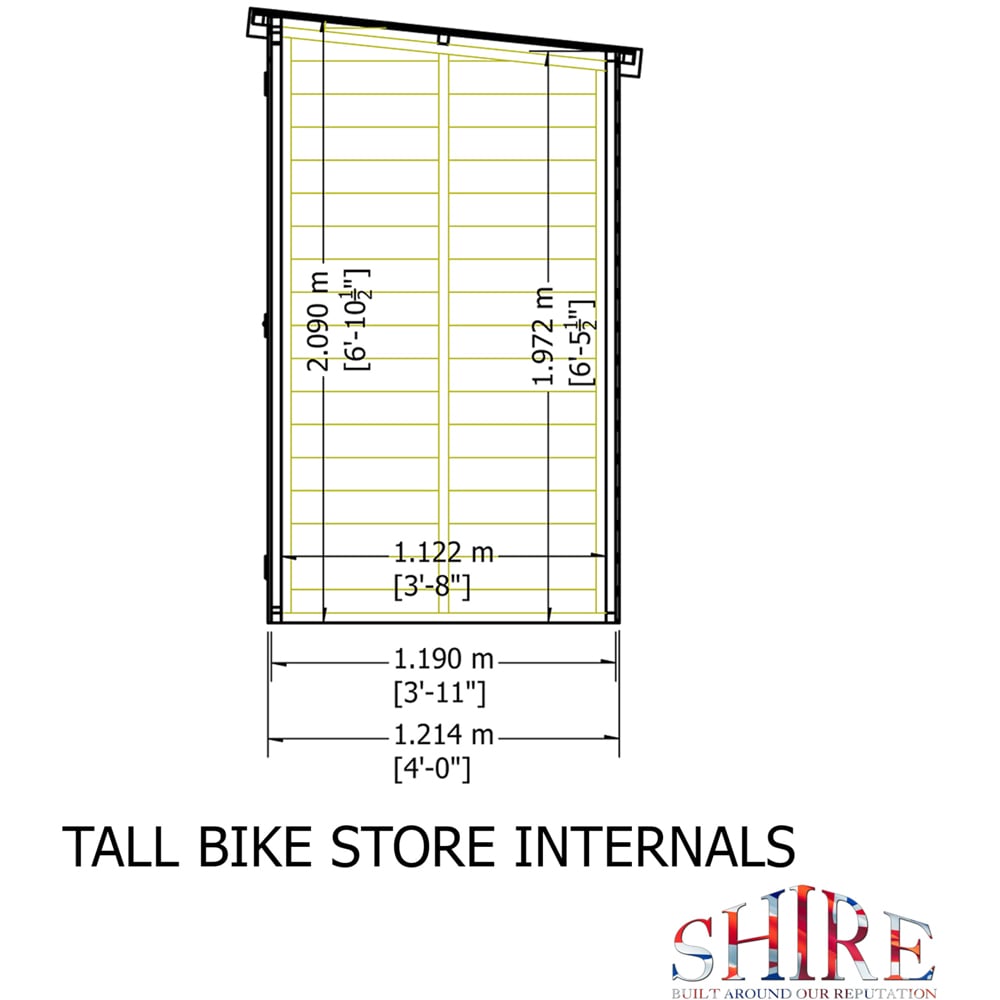 Shire 7.8 x 7.8ft Tall Bike Store Image 5