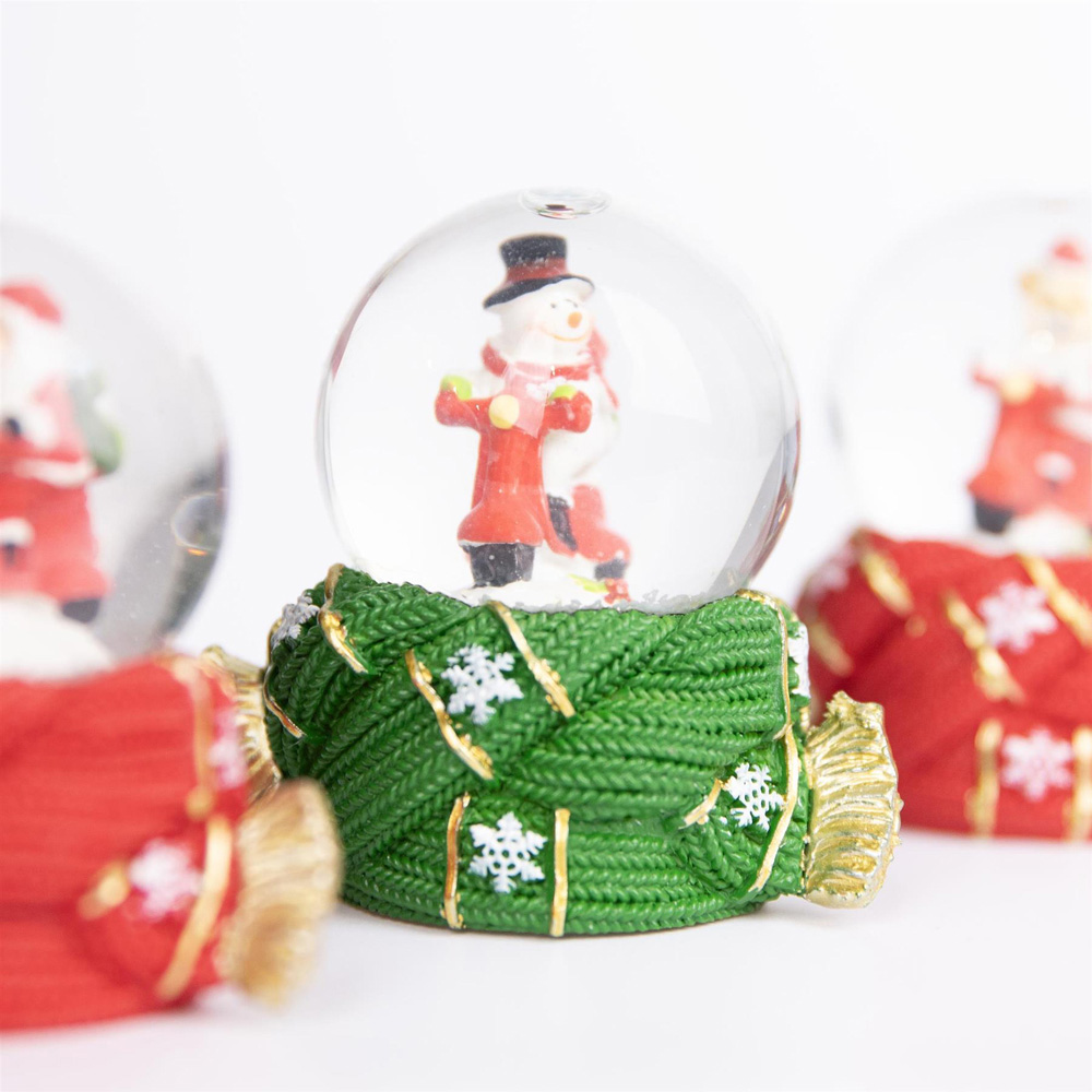 Single Shatchi Christmas Mini Snowglobe Water Ball Snow Dome in Assorted Style Image 2